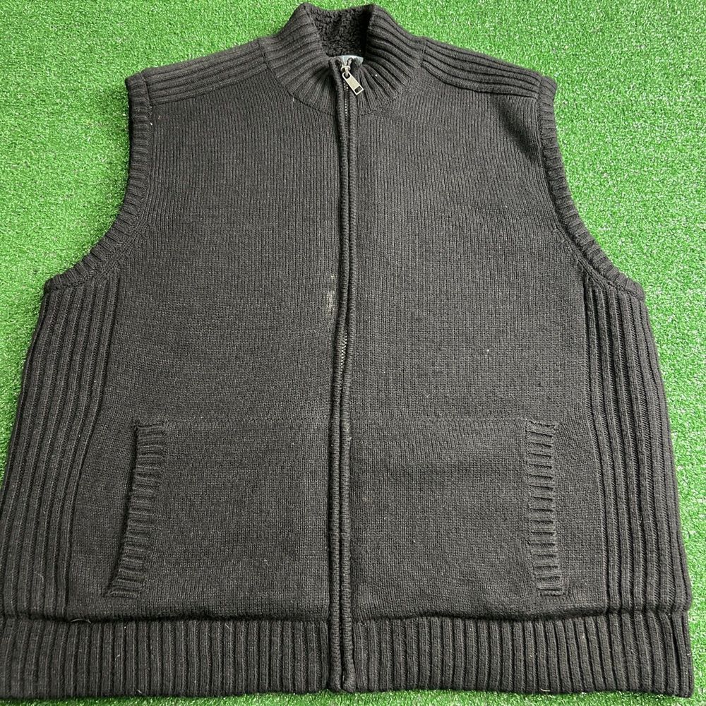Oscar De La Renta Full Zip Black‎ Fleece Lined Size XL
